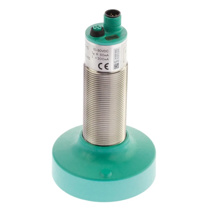 Pepperl + Fuchs Threaded Barrel Ultrasonic Proximity Sensor M30 x 1.5 6000 mm 200mA PNP 3V 30 V dc UC6000-30GM-E6R2-V15
