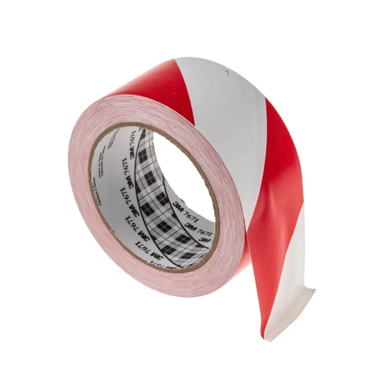 3M White, Red Vinyl Lane Marking Tape 50mm Width, 33m Length, 0.13mm Thickness 767