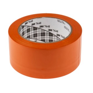 3M Orange Vinyl Lane Marking Tape 50 mm Width 33 m Length 0.13 mm Thickness 764