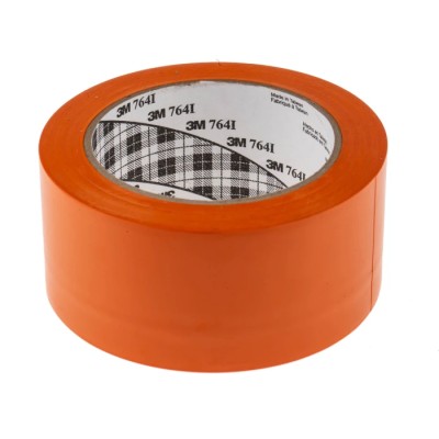 3M Orange Vinyl Lane Marking Tape 50 mm Width 33 m Length 0.13 mm Thickness 764