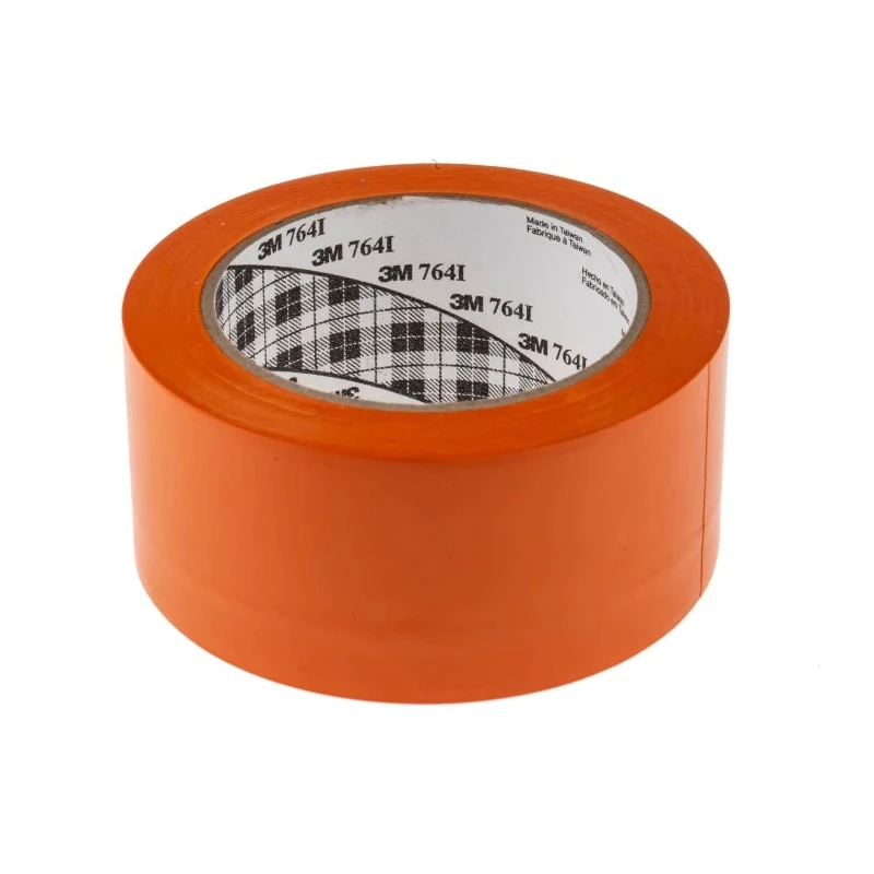 3M Orange Vinyl Lane Marking Tape 50 mm Width 33 m Length 0.13 mm Thickness 764