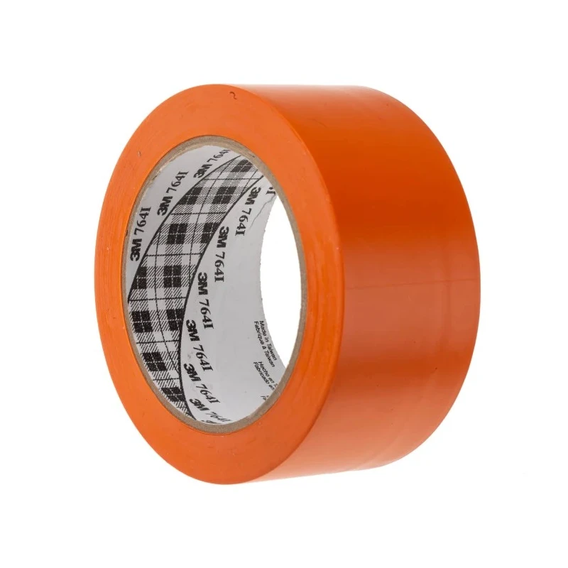 3M Orange Vinyl Lane Marking Tape 50 mm Width 33 m Length 0.13 mm Thickness 764