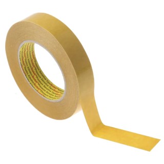 3M Beige Double Sided Paper Tape Rubber Adhesive 25mm x 50m 7.5N/cm 24 780