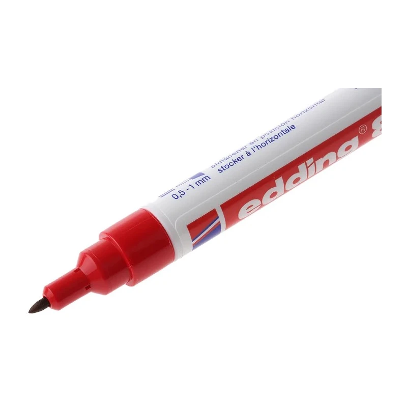 Edding Extra Fine Tip Red Marker Pen 0.5mm Bullet Tip Permanent Ink 8400-002