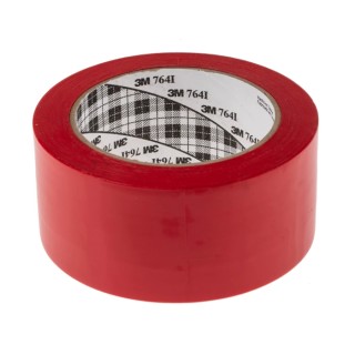 3M Red Vinyl Lane Marking Tape 50mm x 33m, 0.13mm Thickness 764