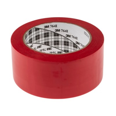 3M Red Vinyl Lane Marking Tape 50mm x 33m, 0.13mm Thickness 764