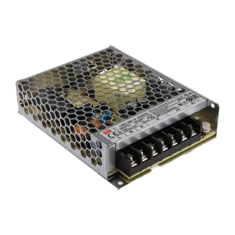 MEAN WELL Switching Power Supply 12V DC, 102W, 8.5A, Chassis Mount, Universal Input 85-264V AC, Model LRS-100-12