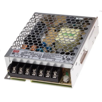 MEAN WELL Switching Power Supply 36 V dc, 100.8 W, Chassis Mount, LRS-100-36