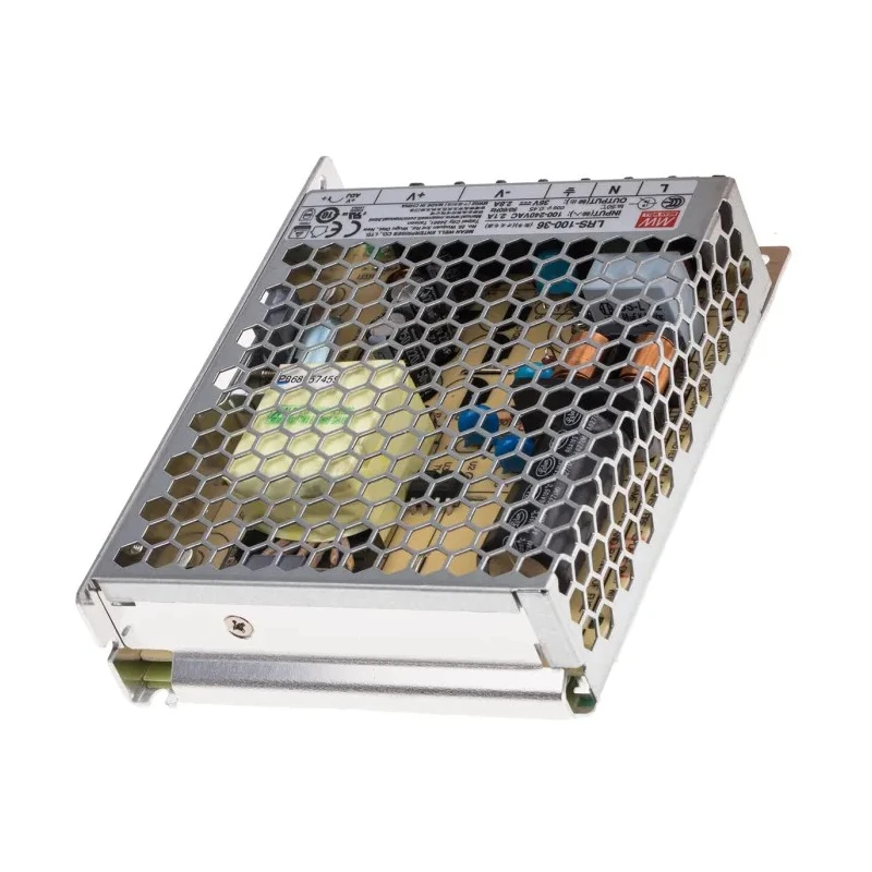 MEAN WELL Switching Power Supply 36 V dc, 100.8 W, Chassis Mount, LRS-100-36