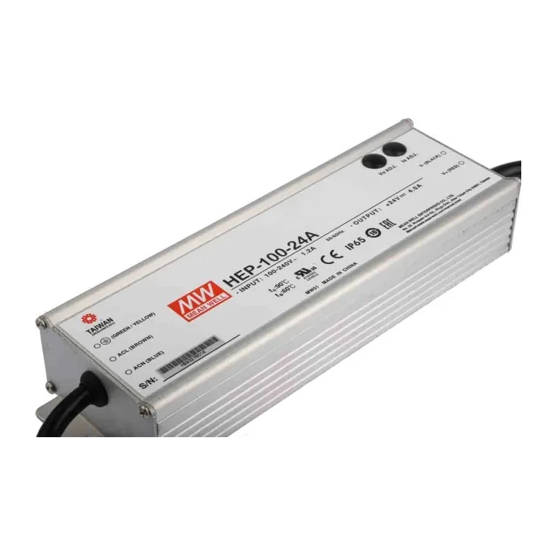 MEAN WELL 96W 24V dc Single Output Chassis Mount Switching Power Supply HEP-100-24A