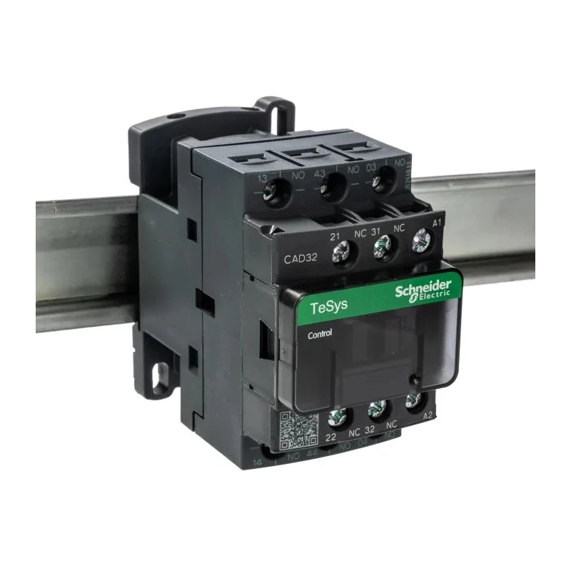 Schneider Electric CAD Contactor 5-Pole Control Relay 110V AC Coil, 10A, 2 NO/2 NC, 690V AC CAD32F7