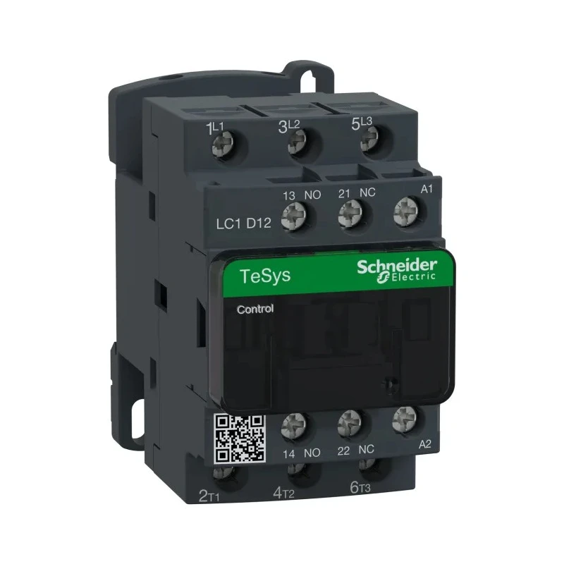 Schneider Electric Contactor, 12 A, 5.5 kW, 3-Pole, 400V AC Coil LC1D12V7