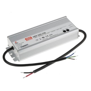 MEAN WELL Industrial-Grade Switching Power Supply 15V DC, 285W, 19A Output, Aluminium Casing, IP65 HEP-320-15A