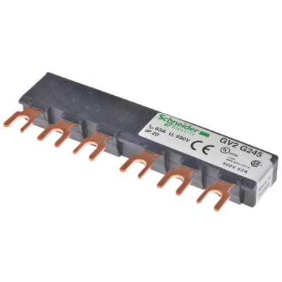 Schneider Electric Linergy 3 Phase Busbar 690 V 63A Current Rating 45 mm Pitch GV2G245
