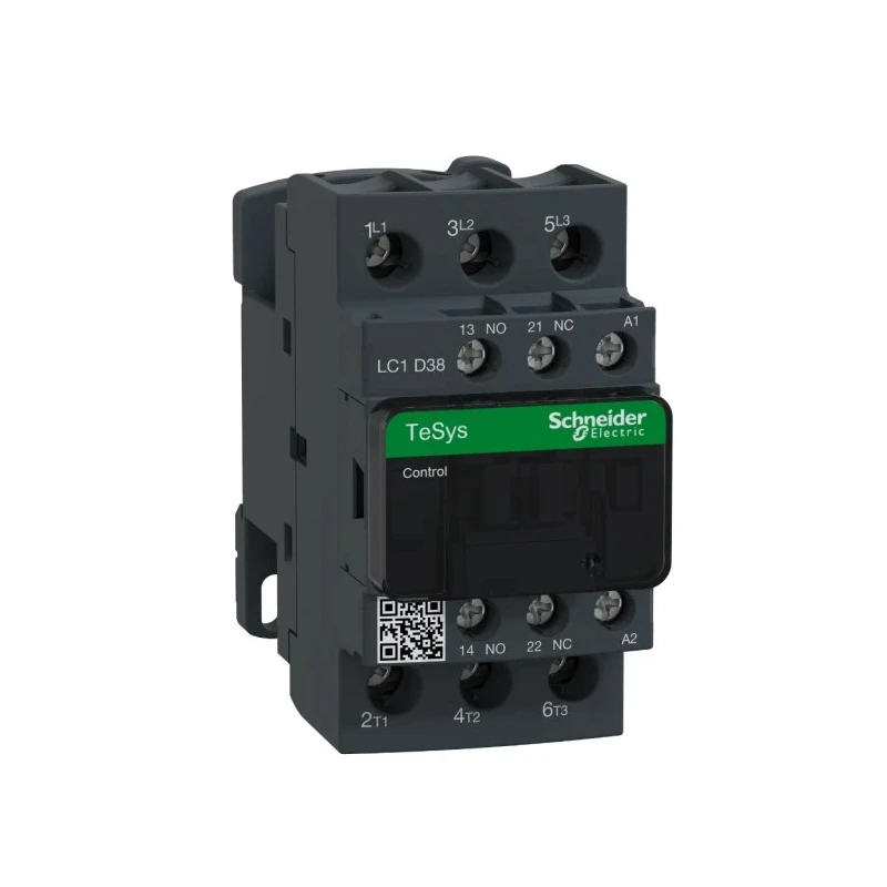 Schneider Electric LC1D Contactor, 24V AC Coil, 3-Pole, 38A, 18.5 kW Power Rating, 3 NO Contacts, 440V AC LC1D38B7