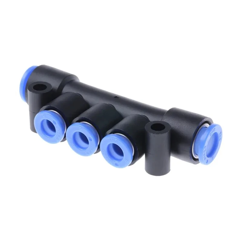 SMC Pneumatic 3 Outlet Manifold Polybutylene Terephthalate 1 Mpa Pressure KM13-06-08-3