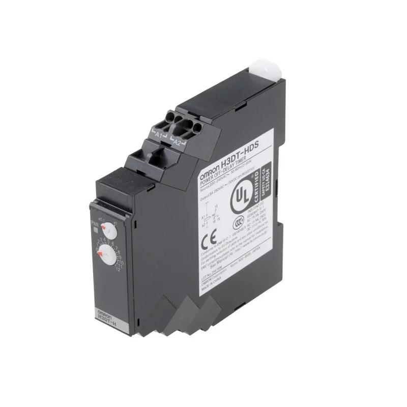 Omron DIN Rail Solid State Timer Multifunction 2-Contact SPDT, 1 to 120 s Time Range, 200-240 V AC, 240 V DC H3DT