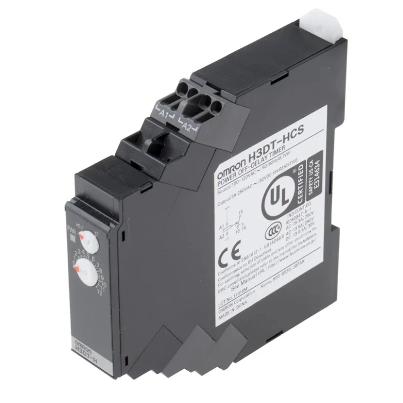 Omron Series DIN Rail Timer Relay, 1 to 120 Seconds Time Range, 2-Contact SPDT Switch, 100-120 V AC, 240 V DC Power-Off H3DT