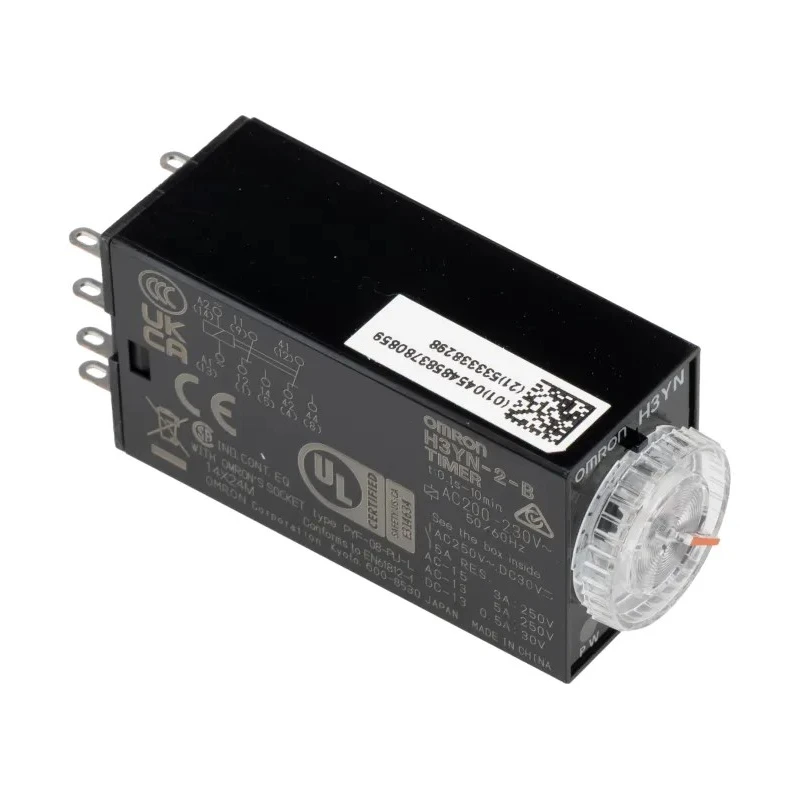Omron Panel Timer Relay 4-Contact DPDT 125 V dc 200-230 V ac 0.1 s to 10 min Multifunction H3YN