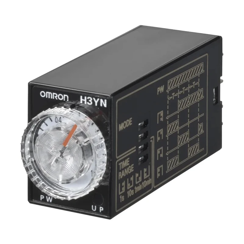 Omron Multifunction Solid State Timer Relay with DPDT 4-Contact, 125 V dc, 24V ac Supply, 0.1 s to 10 min Timing Range H3YN