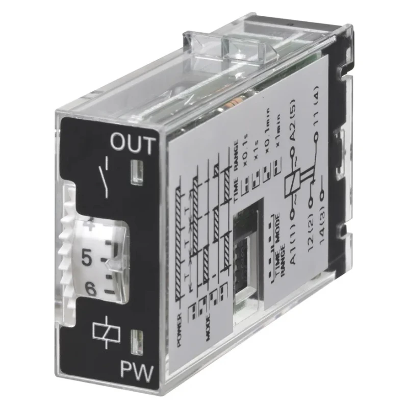 Omron Multifunction Panel Timer Relay 2-Contact SPDT 12-24 V DC 24V AC 0.1s to 10min IP40 H3RN