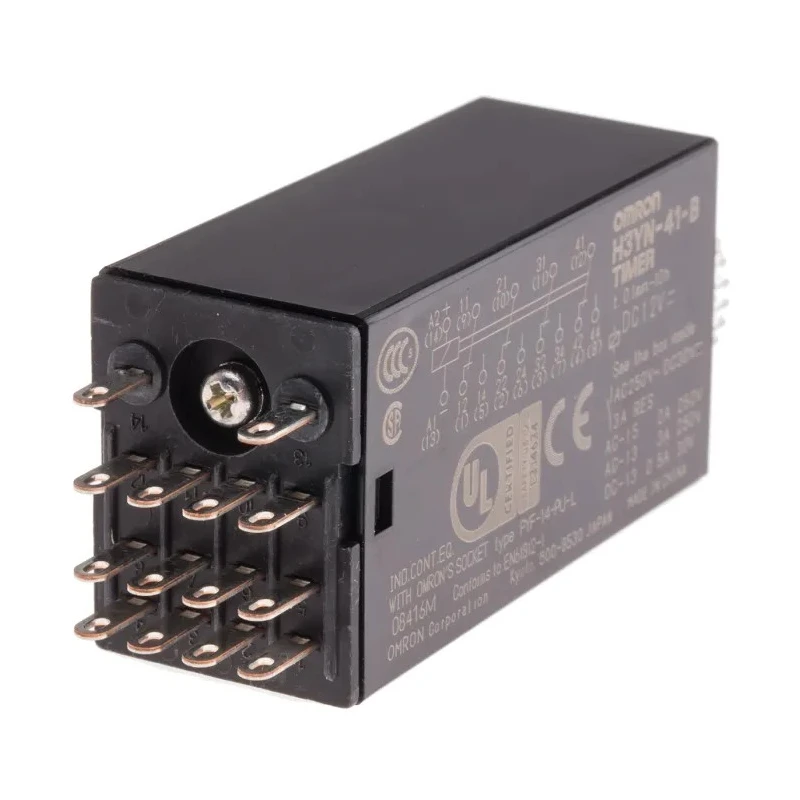 Omron Multifunction DIN Track Solid State Timer 4 NO/4 NC Contacts, 0.1 min to 10 h, 12V AC / 125 V DC, 3A Contact H3YN