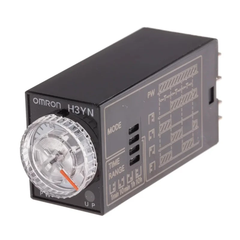 Omron Multifunction DIN Track Solid State Timer 4 NO/4 NC Contacts, 0.1 min to 10 h, 12V AC / 125 V DC, 3A Contact H3YN