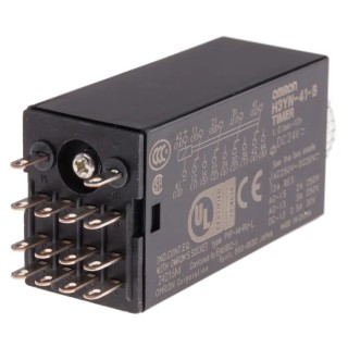 Omron DIN Track Solid State Timer Multifunction, 4-Contact, 125 V dc 24V ac, 0.1 min to 10 h H3YN