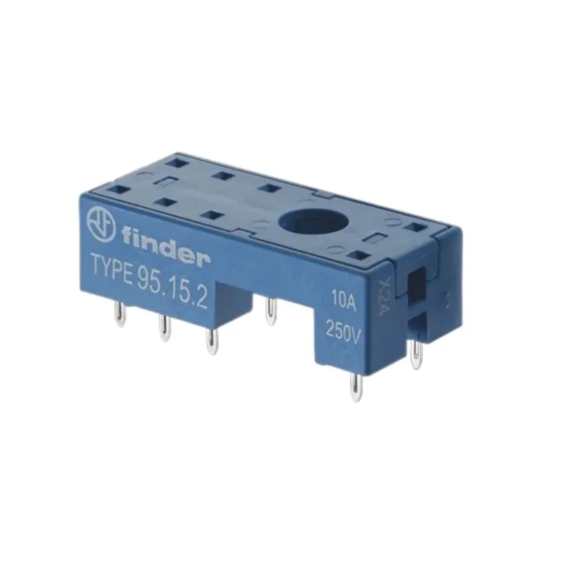 Finder 8 Way 250V AC 10A PCB Relay Socket Compatible with 44.52, 40.51, 44.62, 40.61, 41.52 Series 95.15.2SMA
