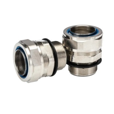 Adaptaflex Nickel Plated Brass Conduit Fitting 32 mm Nominal Size M32 Thread IP65 Rated 7TCA296020R0253 SP32/M32/M