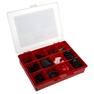 RS PRO Washer & Seal Kit, Assorted Ball Valve Rubber Washers and Brass Split Pins, 84 Pieces, United Kingdom 400-8294