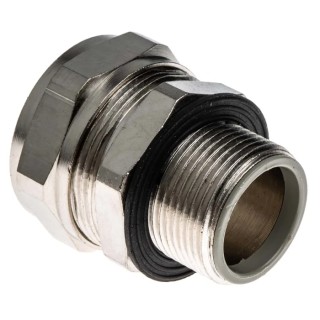 Adaptaflex Nickel Conduit Fitting 25 mm Nominal Size M25 Brass Silver IP65 Rating 7TCA296020R0204 SP25/M25/M