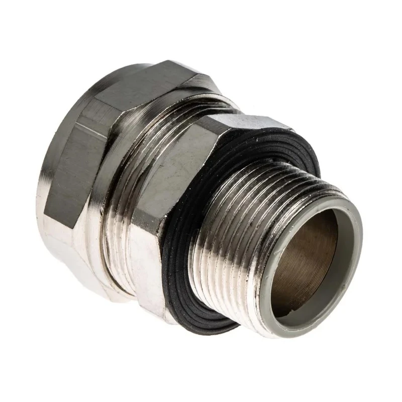 Adaptaflex Nickel Conduit Fitting 25 mm Nominal Size M25 Brass Silver IP65 Rating 7TCA296020R0204 SP25/M25/M