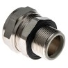 Adaptaflex Nickel Conduit Fitting 25 mm Nominal Size M25 Brass Silver IP65 Rating 7TCA296020R0204 SP25/M25/M