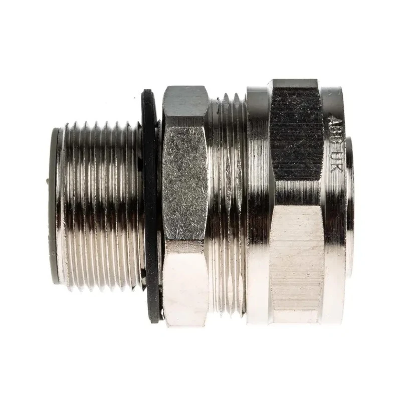 Adaptaflex Nickel Conduit Fitting 25 mm Nominal Size M25 Brass Silver IP65 Rating 7TCA296020R0204 SP25/M25/M