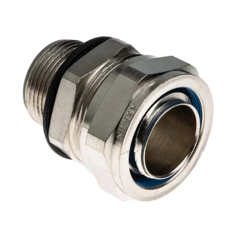 Adaptaflex Nickel Conduit Fitting 25 mm Nominal Size M25 Brass Silver IP65 Rating 7TCA296020R0204 SP25/M25/M