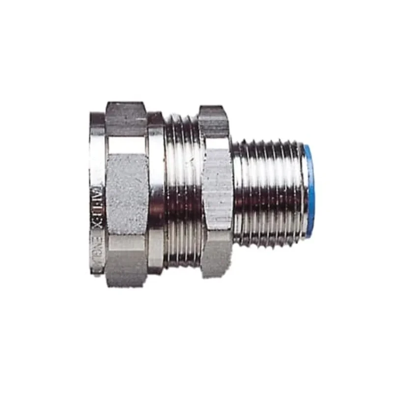 Adaptaflex Nickel Conduit Fitting 25 mm Nominal Size M25 Brass Silver IP65 Rating 7TCA296020R0204 SP25/M25/M