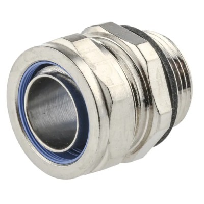 Adaptaflex Conduit Fitting Nickel Plated Brass 20 mm Nominal Size PG16 Thread IP65 Rated 