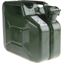 RS PRO Metal Fuel Can 10L Capacity Olive Green Powder-Coated 0.9 mm Steel 400-8503