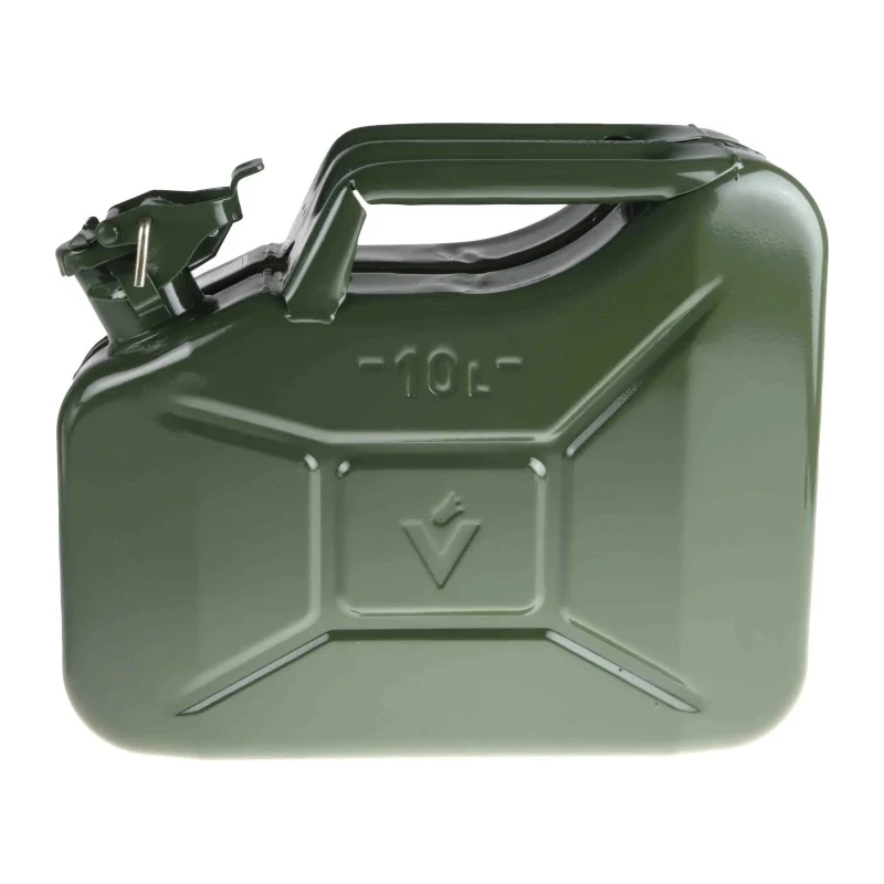 RS PRO Metal Fuel Can 10L Capacity Olive Green Powder-Coated 0.9 mm Steel 400-8503