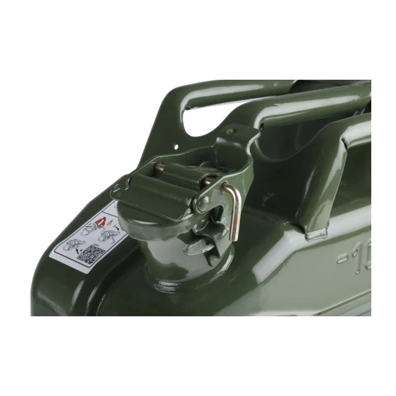 RS PRO Metal Fuel Can 10L Capacity Olive Green Powder-Coated 0.9 mm Steel 400-8503