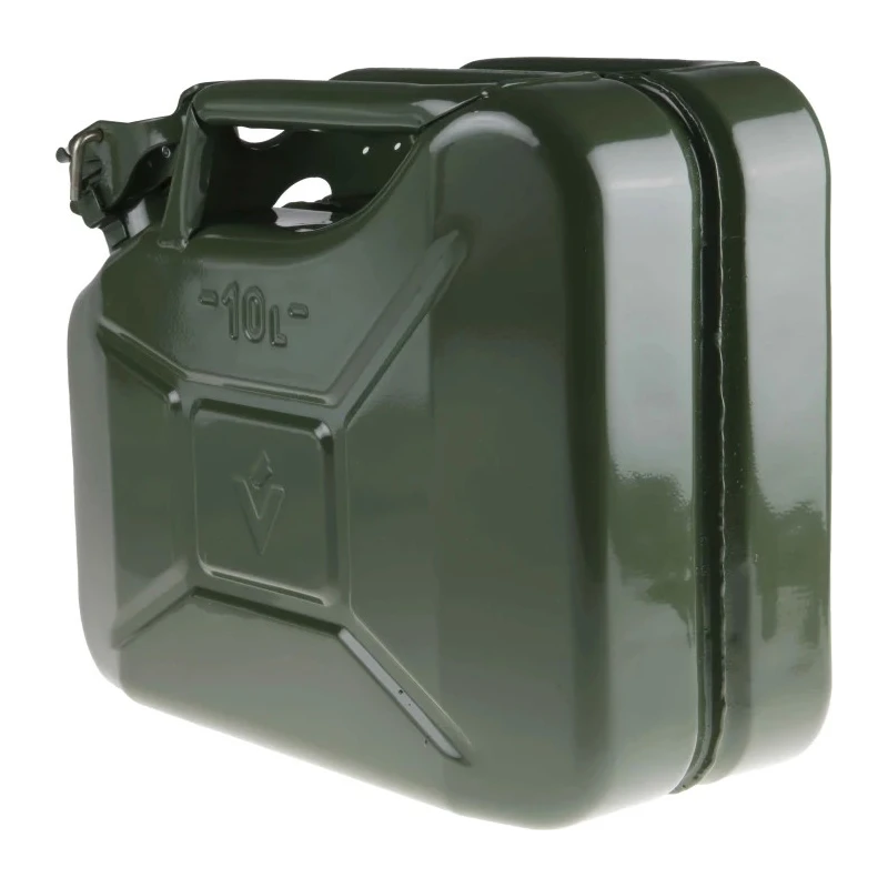RS PRO Metal Fuel Can 10L Capacity Olive Green Powder-Coated 0.9 mm Steel 400-8503