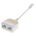 RS PRO 2 Port RJ45 Unshielded T-Adapter Cat5 150mm Extension Length 400-9017