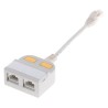 RS PRO 2 Port RJ45 Unshielded T-Adapter Cat5 150mm Extension Length 400-9017
