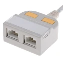 RS PRO 2 Port RJ45 Unshielded T-Adapter Cat5 150mm Extension Length 400-9017