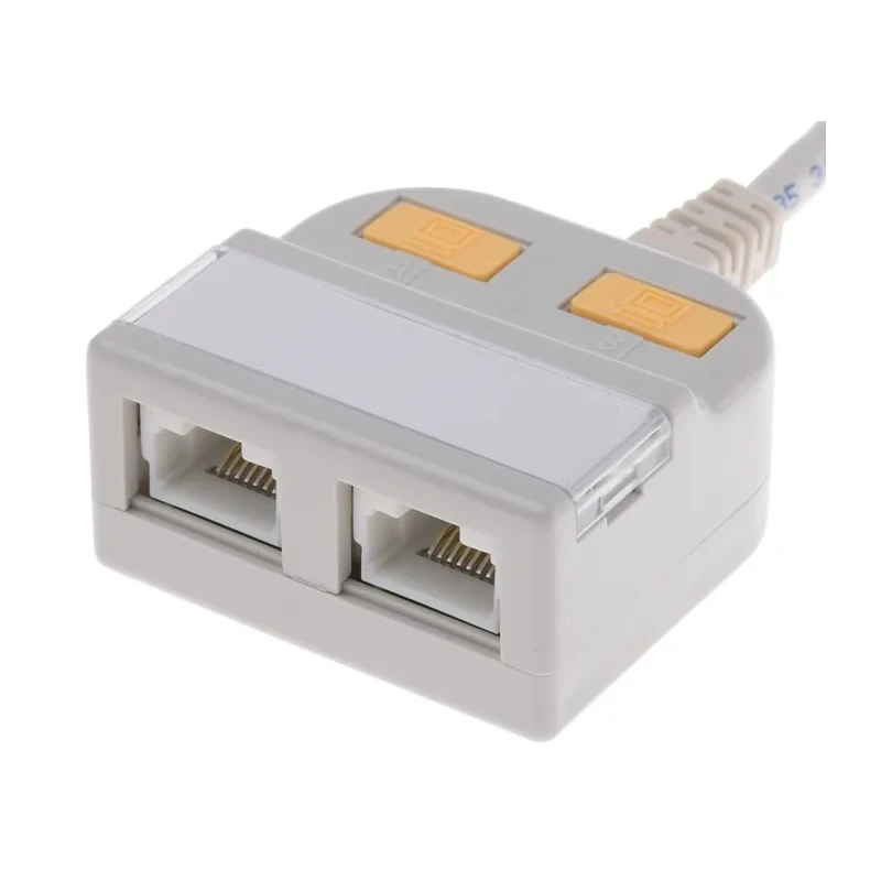 RS PRO 2 Port RJ45 Unshielded T-Adapter Cat5 150mm Extension Length 400-9017