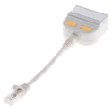 RS PRO 2 Port RJ45 Unshielded T-Adapter Cat5 150mm Extension Length 400-9017