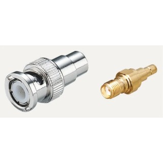Yuetsu Straight Coaxial Adapter BNC Plug to RCA Socket, Male to Female Connector 150-3790