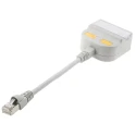 RS PRO 2 Port RJ45 Shielded T-Adapter Cat5 150mm Extension Length 400-9001