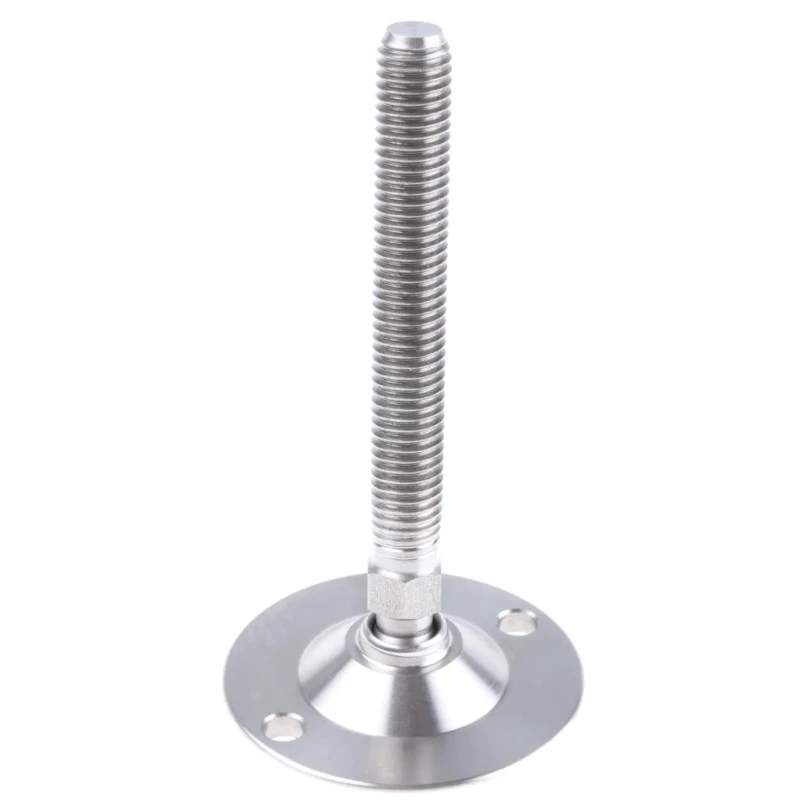 Nu-Tech Engineering Stainless Steel Adjustable Foot M10 Thread, 50 mm Diameter Base, 500 kg Load, 10 ° Tilt A200/002